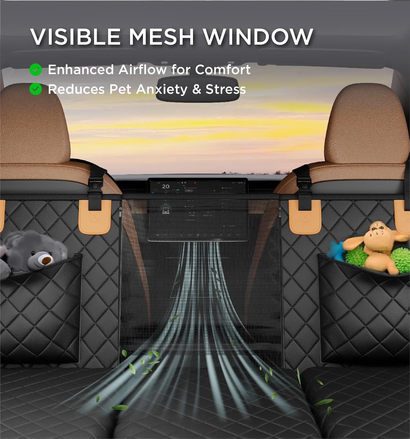 Premium Hard Bottom Dog Car Backseat Cover
