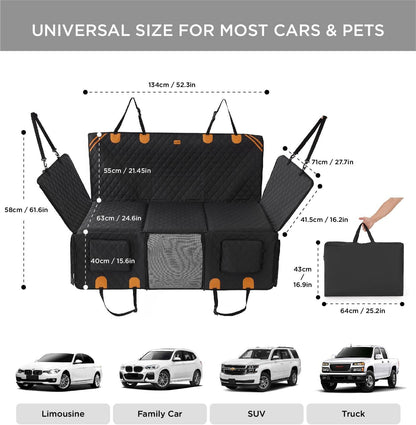 Premium Hard Bottom Dog Car Backseat Cover