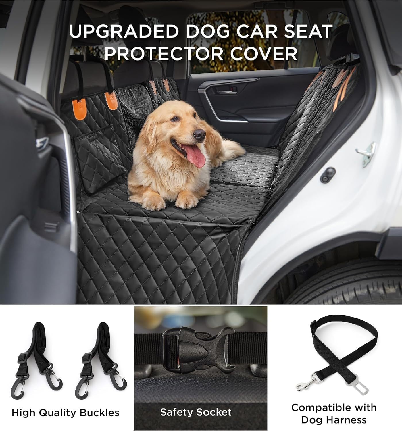 Premium Hard Bottom Dog Car Backseat Cover